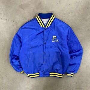 Vintage 80s University of Pittsburgh Panthers Swingster Satin Bomber Jacket XL